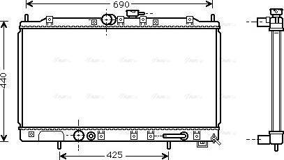 Ava Quality Cooling MT 2139 - Радиатор, охлаждане на двигателя vvparts.bg