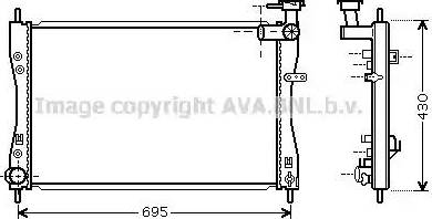 Ava Quality Cooling MT 2173 - Радиатор, охлаждане на двигателя vvparts.bg