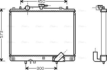 Ava Quality Cooling MTA2162 - Радиатор, охлаждане на двигателя vvparts.bg