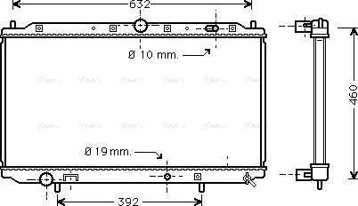 Ava Quality Cooling MTA2101 - Радиатор, охлаждане на двигателя vvparts.bg