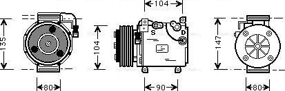 Ava Quality Cooling MTAK037 - Компресор, климатизация vvparts.bg