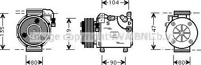 Ava Quality Cooling MTAK020 - Компресор, климатизация vvparts.bg