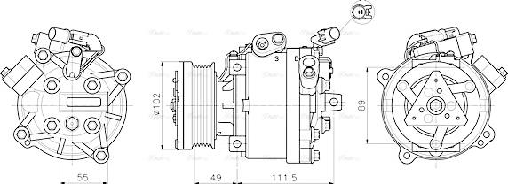 Ava Quality Cooling MTAK294 - Компресор, климатизация vvparts.bg