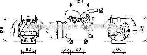 Ava Quality Cooling MTK242 - Компресор, климатизация vvparts.bg