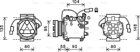 Ava Quality Cooling MTAK242 - Компресор, климатизация vvparts.bg