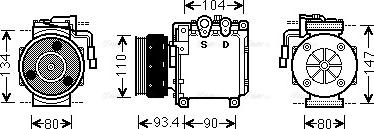 Ava Quality Cooling MTAK212 - Компресор, климатизация vvparts.bg