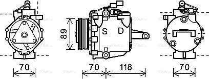 Ava Quality Cooling MTAK224 - Компресор, климатизация vvparts.bg