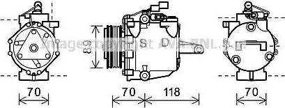 Ava Quality Cooling MTK224 - Компресор, климатизация vvparts.bg