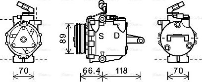 Ava Quality Cooling MTK225 - Компресор, климатизация vvparts.bg