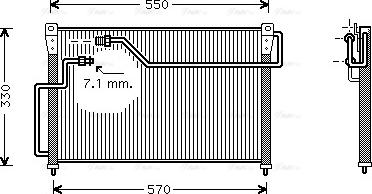 Ava Quality Cooling MZ 5107 - Кондензатор, климатизация vvparts.bg