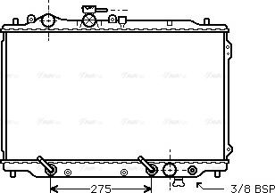 Ava Quality Cooling MZ 2051 - Радиатор, охлаждане на двигателя vvparts.bg