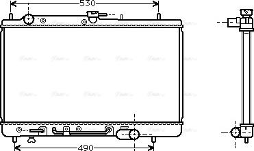 Ava Quality Cooling MZ 2068 - Радиатор, охлаждане на двигателя vvparts.bg