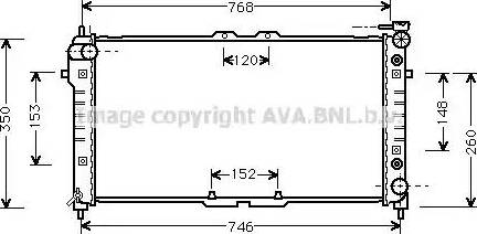 Ava Quality Cooling MZ 2037 - Радиатор, охлаждане на двигателя vvparts.bg