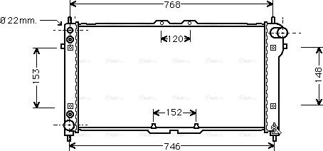 Ava Quality Cooling MZ 2074 - Радиатор, охлаждане на двигателя vvparts.bg