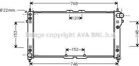 Ava Quality Cooling MZ 2076 - Радиатор, охлаждане на двигателя vvparts.bg