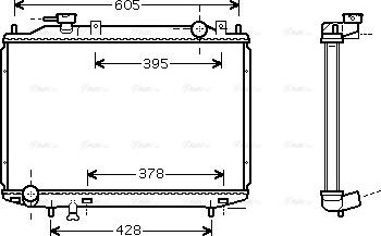 Ava Quality Cooling MZ 2171 - Радиатор, охлаждане на двигателя vvparts.bg