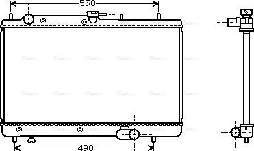 Ava Quality Cooling MZA2066 - Радиатор, охлаждане на двигателя vvparts.bg