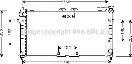 Ava Quality Cooling MZA2027 - Радиатор, охлаждане на двигателя vvparts.bg