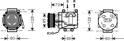 Ava Quality Cooling MZAK170 - Компресор, климатизация vvparts.bg