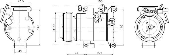 Ava Quality Cooling MZAK304 - Компресор, климатизация vvparts.bg