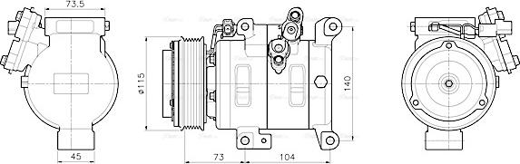 Ava Quality Cooling MZAK303 - Компресор, климатизация vvparts.bg