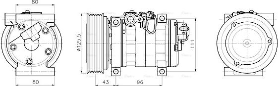 Ava Quality Cooling MZAK302 - Компресор, климатизация vvparts.bg