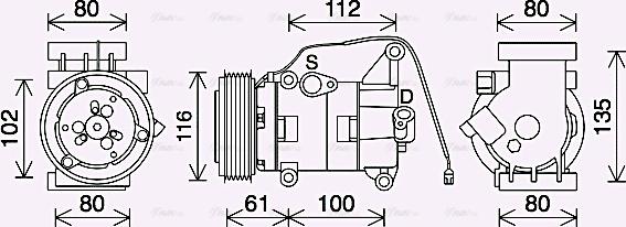 Ava Quality Cooling MZAK290 - Компресор, климатизация vvparts.bg