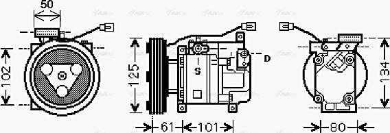 Ava Quality Cooling MZ K207 - Компресор, климатизация vvparts.bg