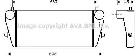 Ava Quality Cooling OL 4281 - Интеркулер (охладител за въздуха на турбината) vvparts.bg