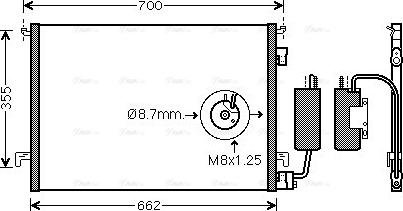 Ava Quality Cooling OL5457D - Кондензатор, климатизация vvparts.bg