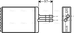 Ava Quality Cooling OL 6216 - Топлообменник, отопление на вътрешното пространство vvparts.bg