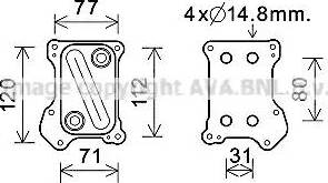 Ava Quality Cooling OL3685 - Маслен радиатор, двигателно масло vvparts.bg