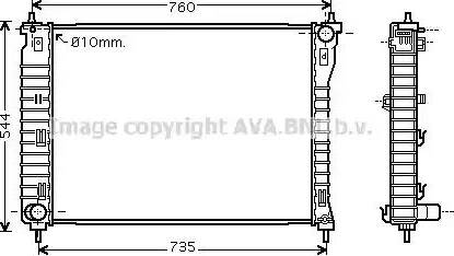 Ava Quality Cooling OL 2435 - Радиатор, охлаждане на двигателя vvparts.bg