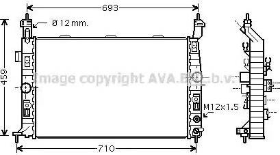 Ava Quality Cooling OL 2431 - Радиатор, охлаждане на двигателя vvparts.bg