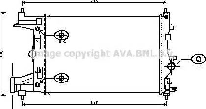 Ava Quality Cooling OL 2545 - Радиатор, охлаждане на двигателя vvparts.bg