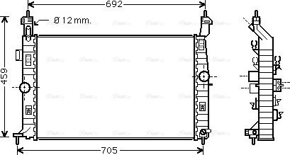 Ava Quality Cooling OL2583 - Радиатор, охлаждане на двигателя vvparts.bg