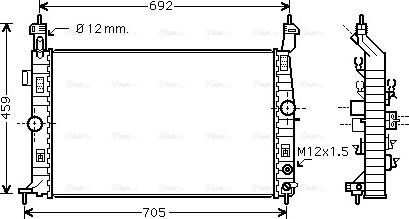 Ava Quality Cooling OL2582 - Радиатор, охлаждане на двигателя vvparts.bg