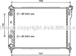 Ava Quality Cooling OL2626 - Радиатор, охлаждане на двигателя vvparts.bg