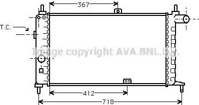 Ava Quality Cooling OLA2064 - Радиатор, охлаждане на двигателя vvparts.bg