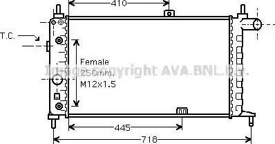 Ava Quality Cooling OL 2067 - Радиатор, охлаждане на двигателя vvparts.bg