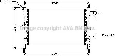 Ava Quality Cooling OL 2023 - Радиатор, охлаждане на двигателя vvparts.bg