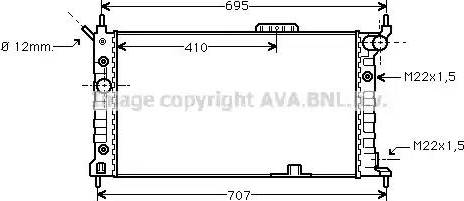 Ava Quality Cooling OL 2169 - Радиатор, охлаждане на двигателя vvparts.bg