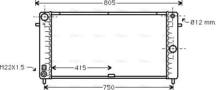 Ava Quality Cooling OL 2106 - Радиатор, охлаждане на двигателя vvparts.bg