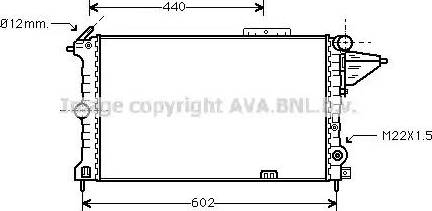 Ava Quality Cooling OL 2119 - Радиатор, охлаждане на двигателя vvparts.bg