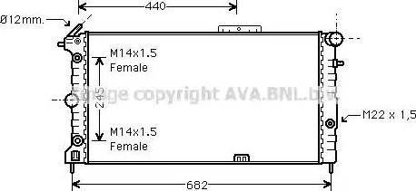 Ava Quality Cooling OL 2136 - Радиатор, охлаждане на двигателя vvparts.bg