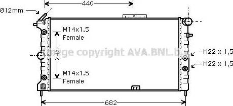 Ava Quality Cooling OL 2173 - Радиатор, охлаждане на двигателя vvparts.bg