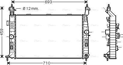 Ava Quality Cooling OL 2345 - Радиатор, охлаждане на двигателя vvparts.bg