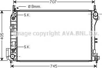 Ava Quality Cooling OL 2341 - Радиатор, охлаждане на двигателя vvparts.bg