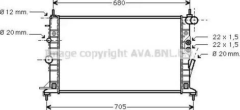 Ava Quality Cooling OL 2359 - Радиатор, охлаждане на двигателя vvparts.bg