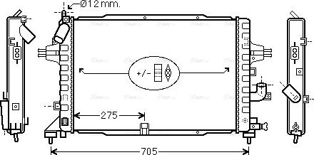 Ava Quality Cooling OL 2364 - Радиатор, охлаждане на двигателя vvparts.bg